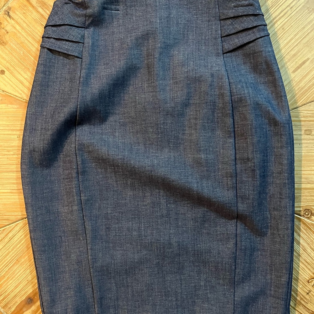 Express Dark Blue Pencil Skirt